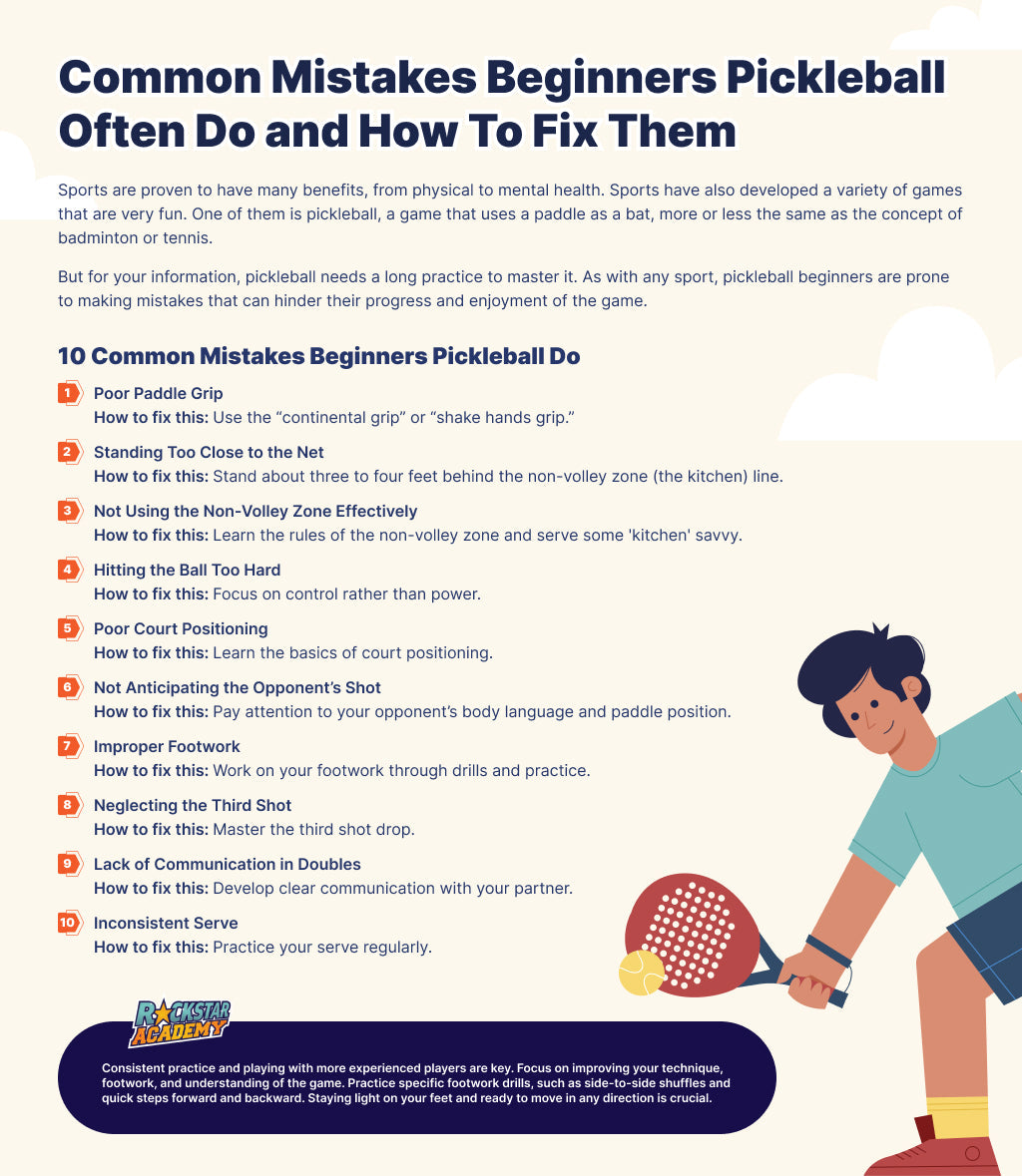 pickleball mistakes beginners make standing too far from kitchen