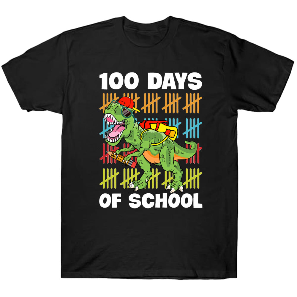 100 Days Of School Dino - TV Show, Trending, Funny & Lifestyle T-Shirts, Hoodies & More