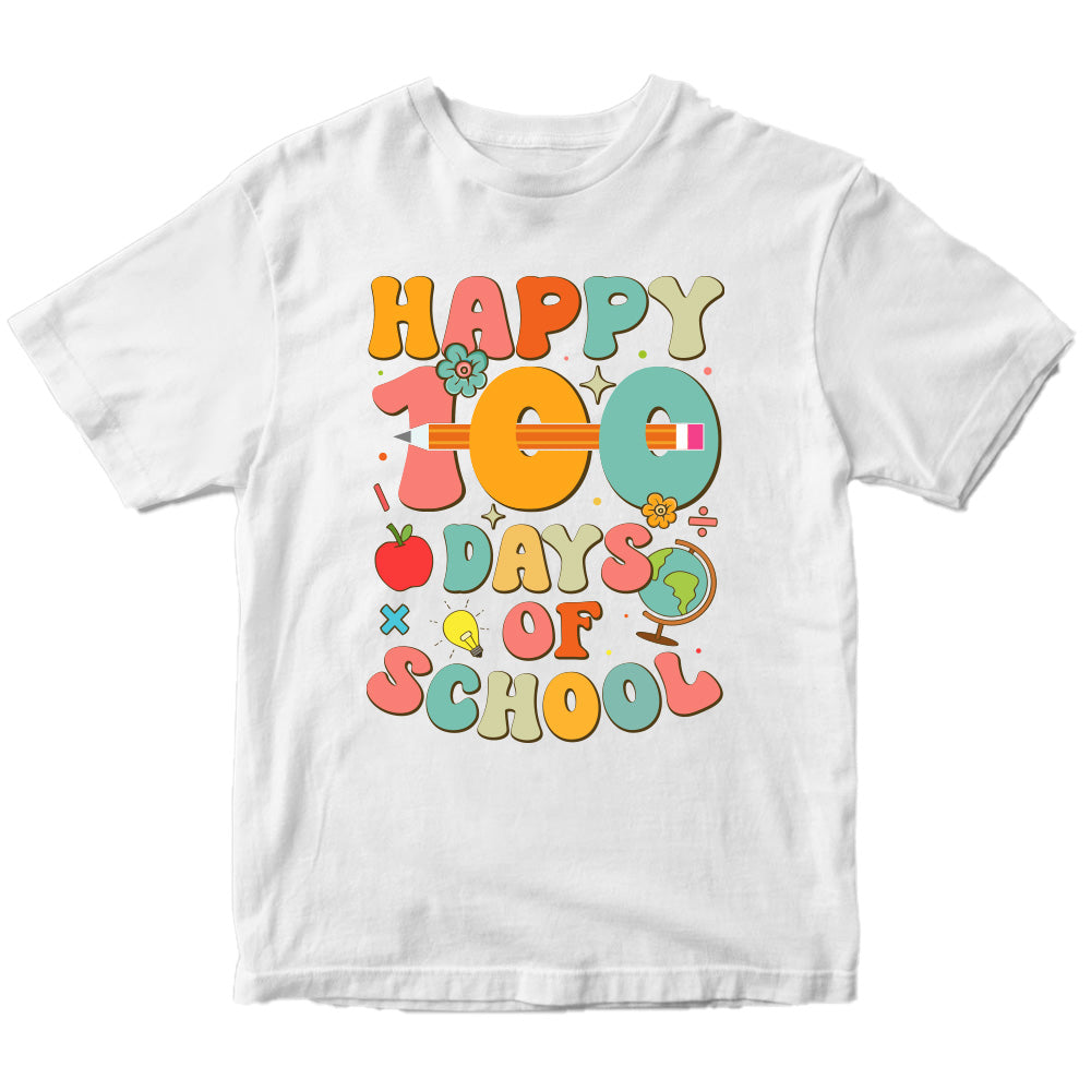 Happy 100 Days Of School Earth - TV Show, Trending, Funny & Lifestyle T-Shirts, Hoodies & More