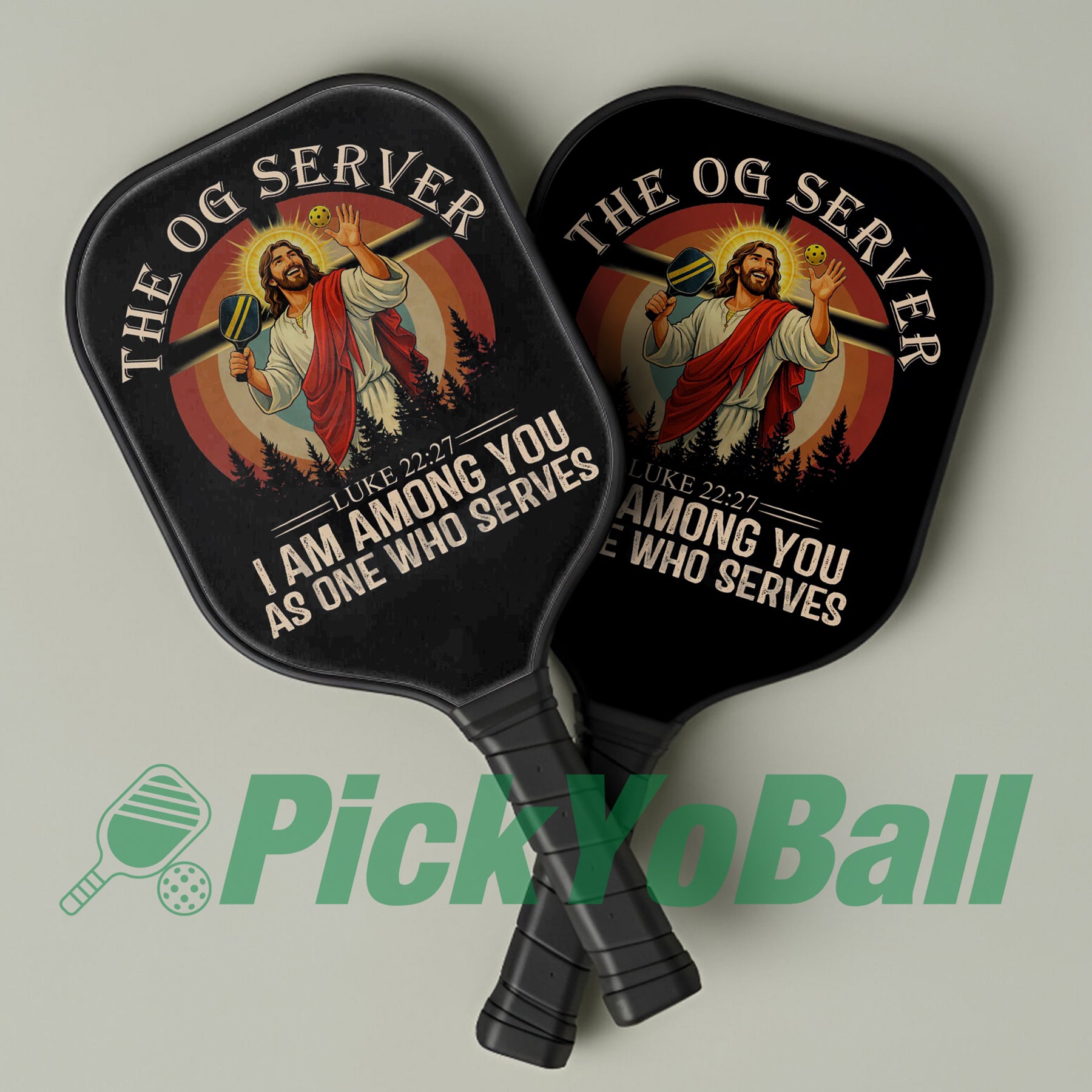 Jesus The OG Serves Pickleball Paddle