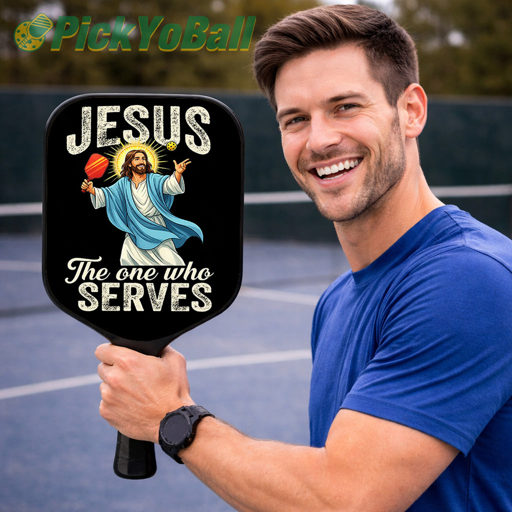 Jesus The One Who Serves Pickleball Paddle