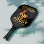 Personalized "Behind A Great Pickleball Player Is A Pickleball Dad Who Believes In Her" Pickleball Paddle, Gift For Husband, Dad, Him