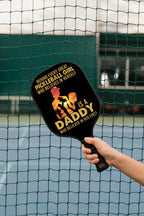 Personalized "Behind A Great Pickleball Player Is A Pickleball Dad Who Believes In Her" Pickleball Paddle, Gift For Husband, Dad, Him