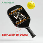 Personalized "Behind A Pickleball Player Is A Pickleball Dad Who Believes In Her" Pickleball Paddle, Gift For Husband, Dad, Him