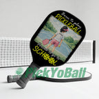 Personalized Girl "Born To Play Pickleball Forced To go To School" Junior Pickleball Paddle