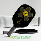 Personalized Pickleball Paddle, Floral Pickleball Petals Design With Custom Name