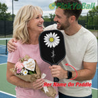 Personalized Pickleball Paddle, Floral Pickleball Petals Design With Custom Name For Mom, Daughter, Grandma