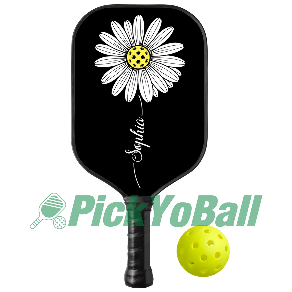 Personalized Pickleball Paddle, Floral Pickleball Petals Design With Custom Name For Mom, Daughter, Grandma