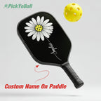 Personalized Pickleball Paddle, Floral Pickleball Petals Design With Custom Name For Mom, Daughter, Grandma