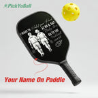 Personalized "Pickleball Couple Players Holding Hands" Pickleball Paddle For Lovers, Partners
