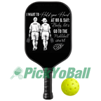 Personalized "Pickleball Couple Players Holding Hands" Pickleball Paddle For Lovers, Partners