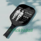 Personalized "Pickleball Couple Players Holding Hands" Pickleball Paddle For Lovers, Partners