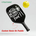 Personalized "I'll Always Be Her Biggest Fan" Pickleball Paddle with Custom Name For Daughter, Mom, Grandma or Girlfriend