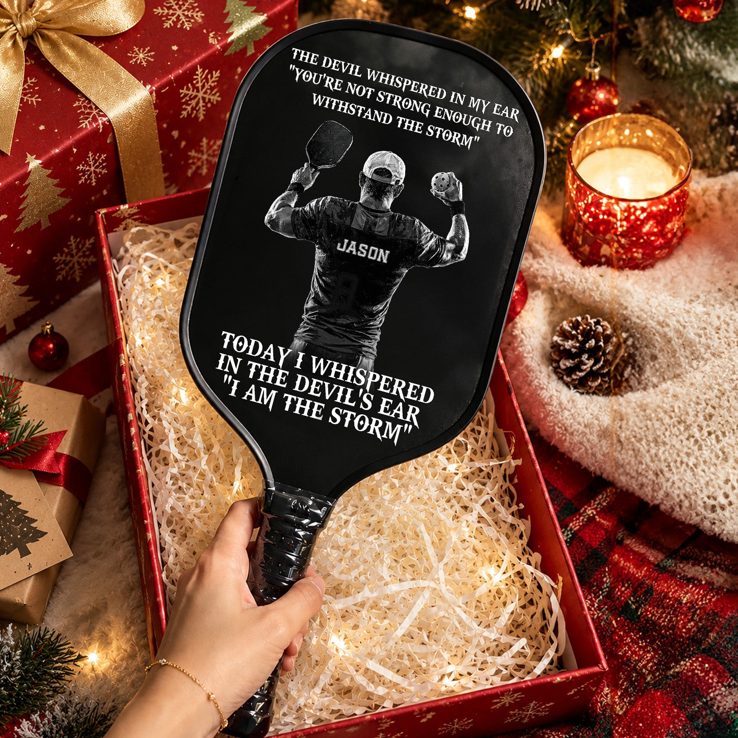 Personalized "I Am The Storm" - Pickleball Men Paddle