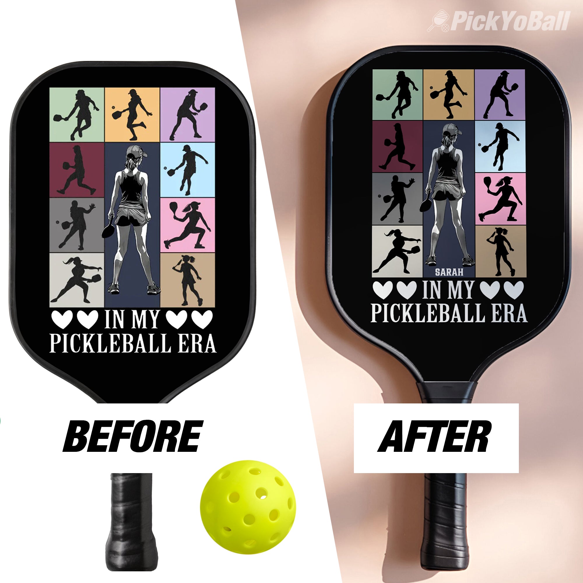 Personalized "In My Pickleball Era" Paddle with Custom Name