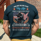 Willing To Stand For This Country & Protect This Family Shirt - Patriotic, 2nd Amendment T-Shirts, Hoodies, Sweatshirt (back print)