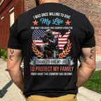 Willing To Stand For This Country & Protect This Family Shirt - Patriotic, 2nd Amendment T-Shirts, Hoodies, Sweatshirt (back print)