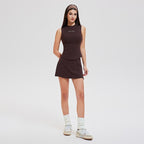Tank Top 2 Piece Pickleball Skirt Set – Athletic Tennis & Golf Outfit with Built-In Shorts
