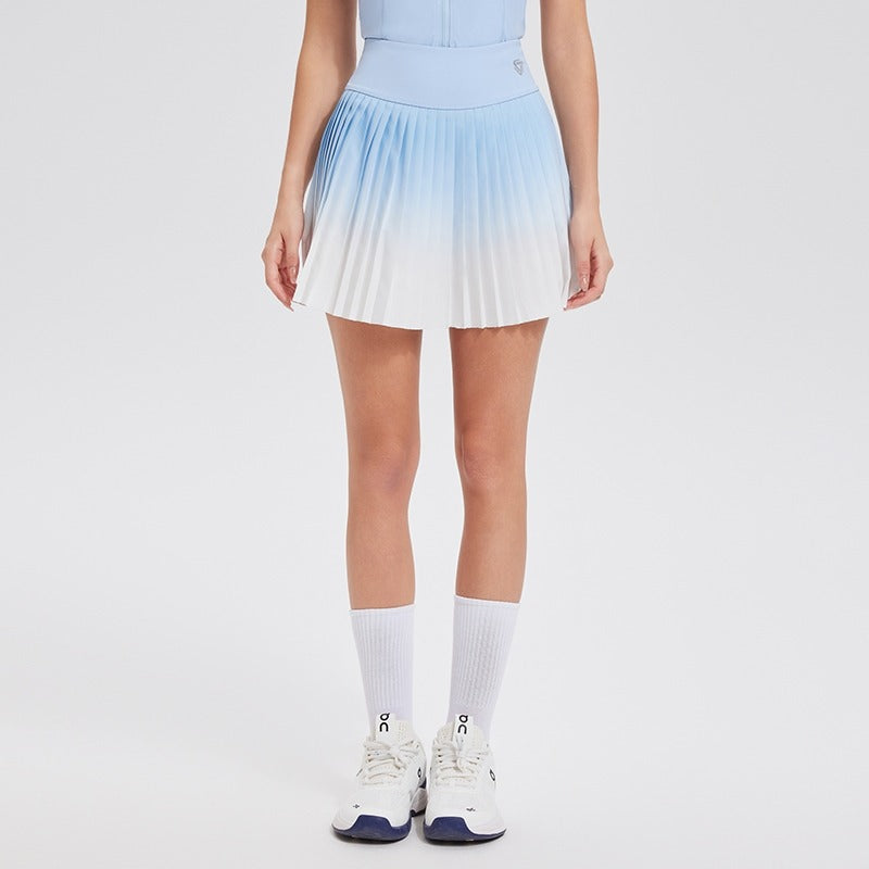Gradient 2 Piece Pickleball & Tennis Skirt Set – Sleeveless Athletic Dress with Shorts & Pockets
