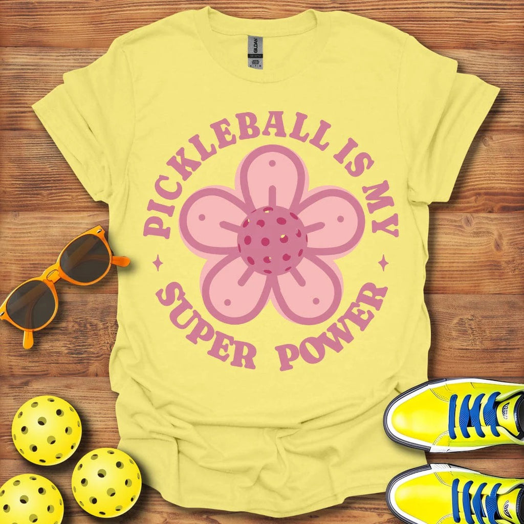 Floral "Pickleball Is My Super Power" Shirt - Pickleball T-Shirts, Hoodies & More