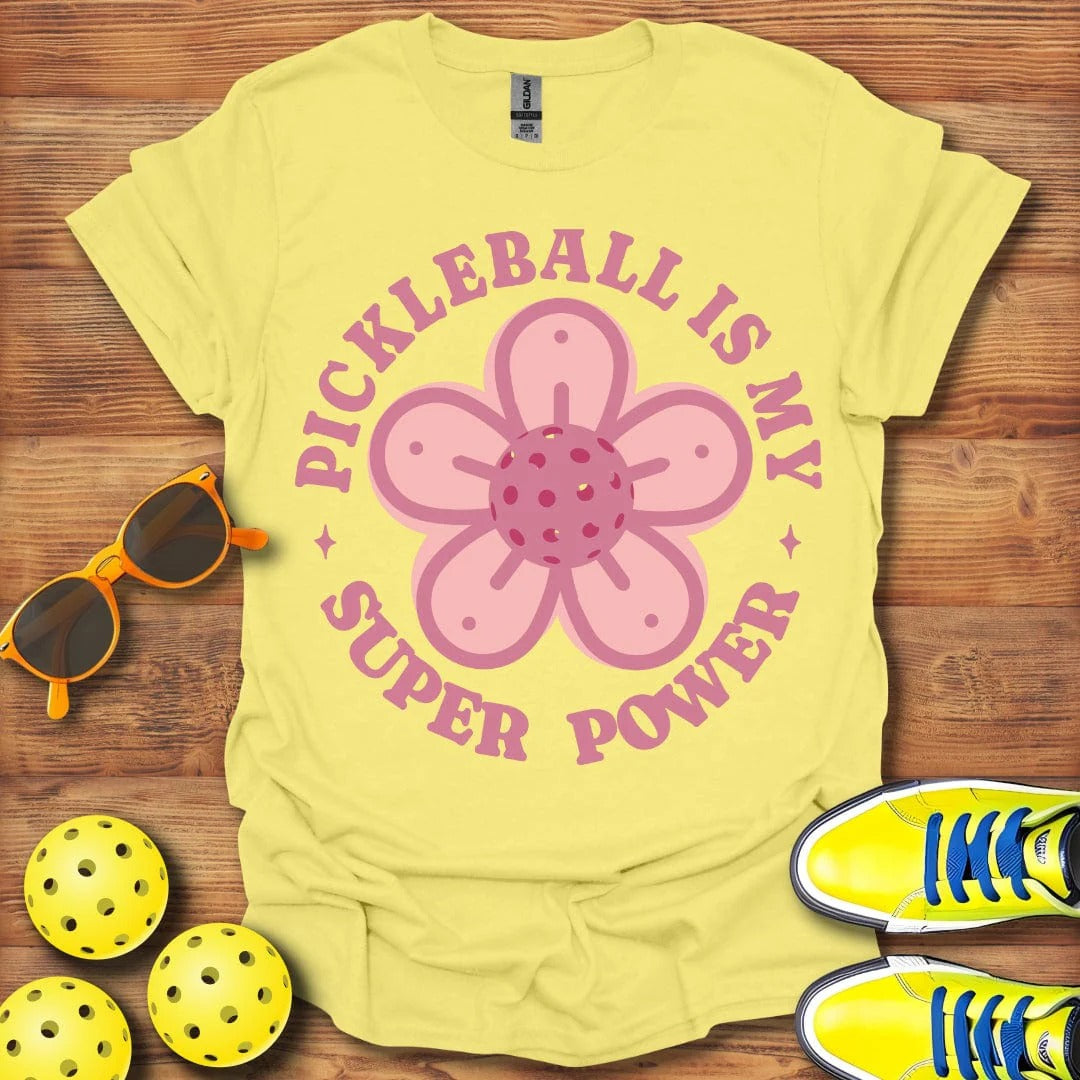 Floral "Pickleball Is My Super Power" Shirt - Pickleball T-Shirts, Hoodies & More