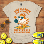 Hot Flashes Gave Me Power Pickleball Gave Me Purpose Shirt - Pickleball T-Shirts, Hoodies & More