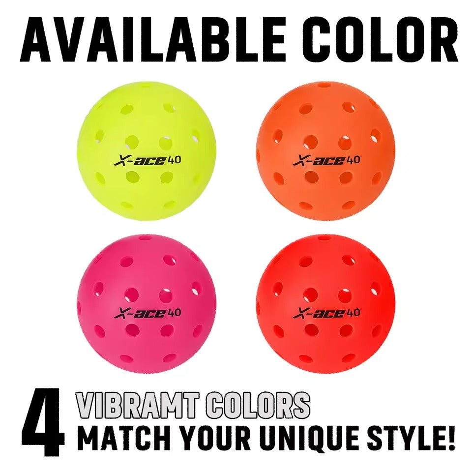 Outdoor Pickleball Balls, USA Tournament Approved Durable 40 Hole Pickleballs