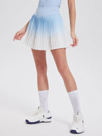 Gradient 2 Piece Pickleball & Tennis Skirt Set – Sleeveless Athletic Dress with Shorts & Pockets