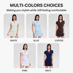 Women 2 Piece Pickleball Skirt Set – Athletic Tennis & Golf Outfit with Built-In Shorts
