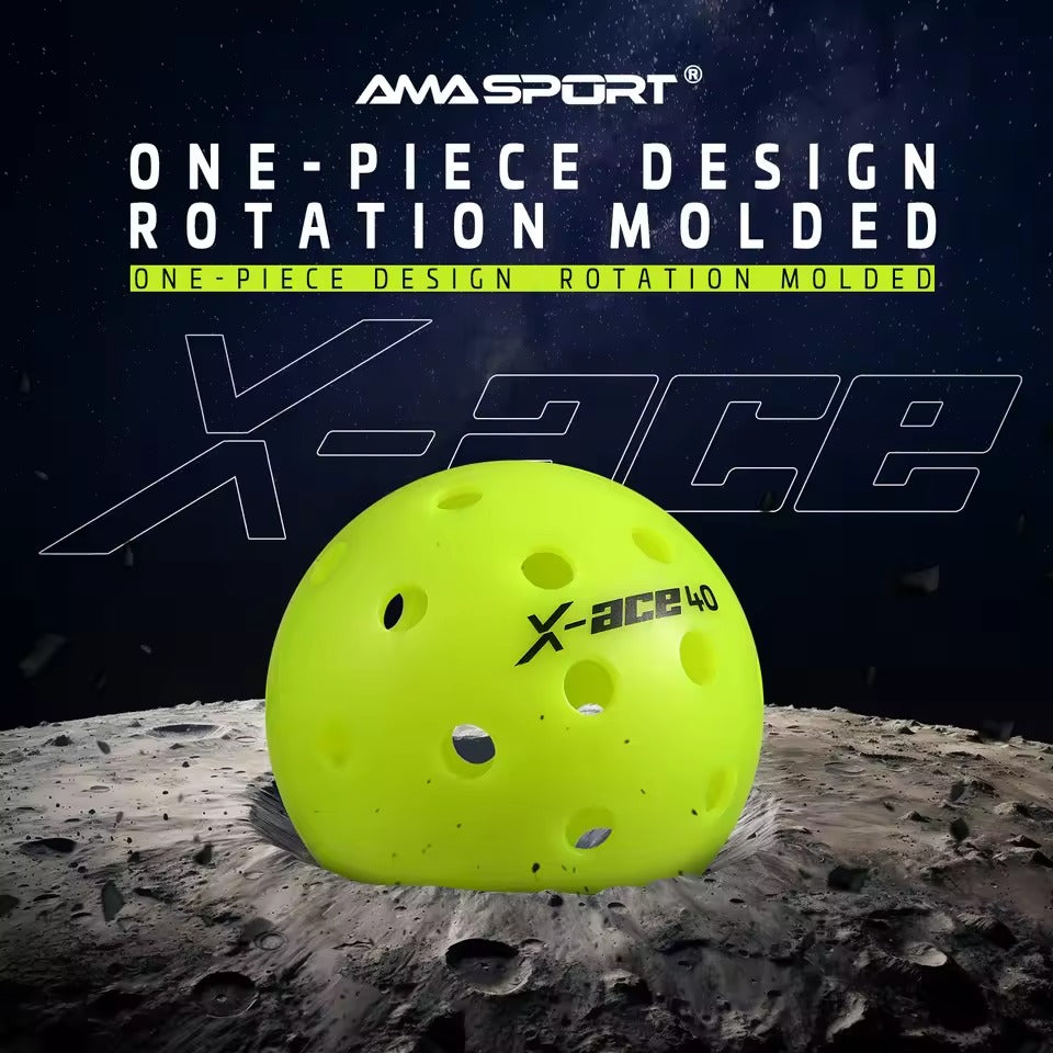 Outdoor Pickleball Balls, USA Tournament Approved Durable 40 Hole Pickleballs