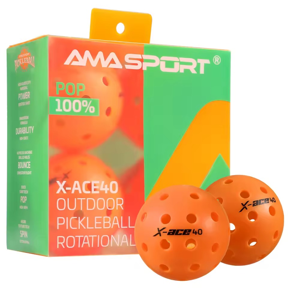 Outdoor Pickleball Balls, USA Tournament Approved Durable 40 Hole Pickleballs