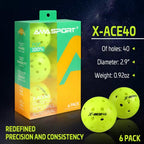 Outdoor Pickleball Balls, USA Tournament Approved Durable 40 Hole Pickleballs