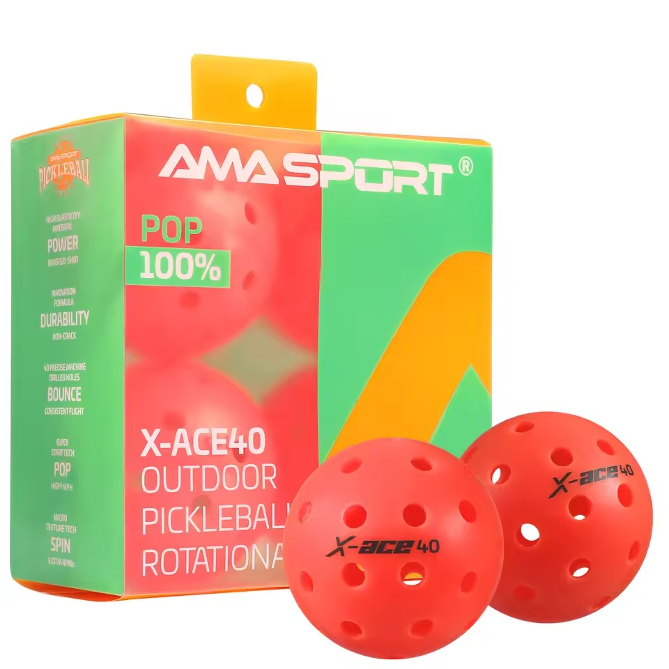 Outdoor Pickleball Balls, USA Tournament Approved Durable 40 Hole Pickleballs