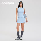 Tank Top 2 Piece Pickleball Skirt Set – Athletic Tennis & Golf Outfit with Built-In Shorts
