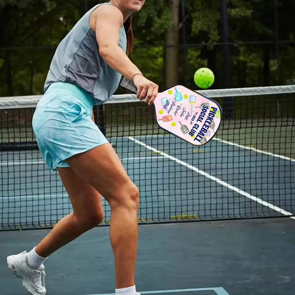 Personalized Pickleball Social Club Pickleball Paddle with Custom Names And Year