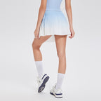 Gradient 2 Piece Pickleball & Tennis Skirt Set – Sleeveless Athletic Dress with Shorts & Pockets