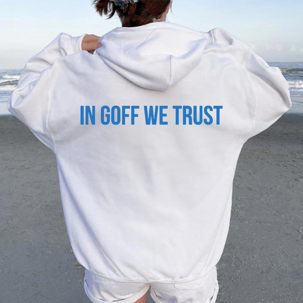 "In Goff We Trust" Straight - American Football T-Shirts, Hoodies & More (Back Print)