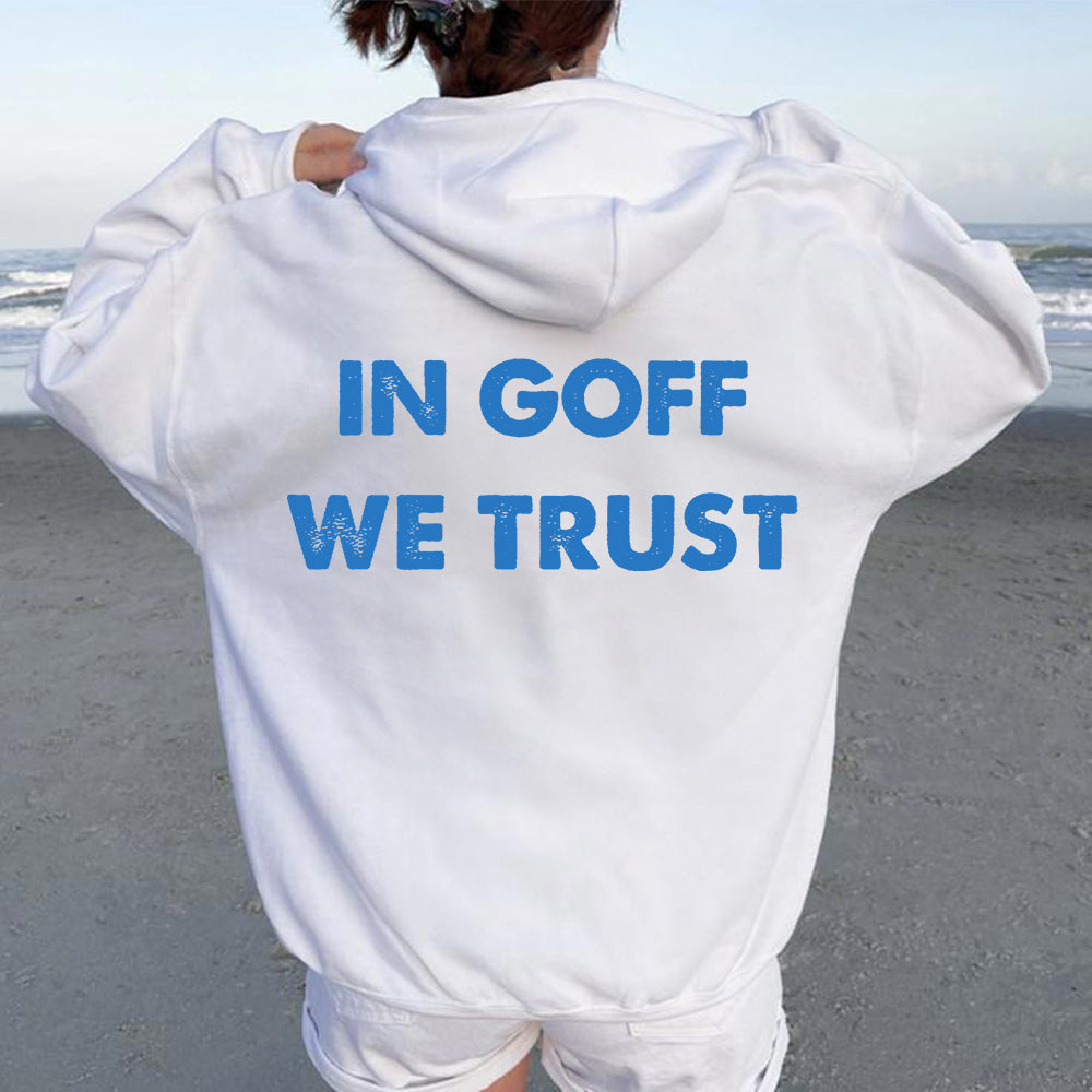 "In Goff We Trust" Two line - American Football T-Shirts, Hoodies & More (Back Print)