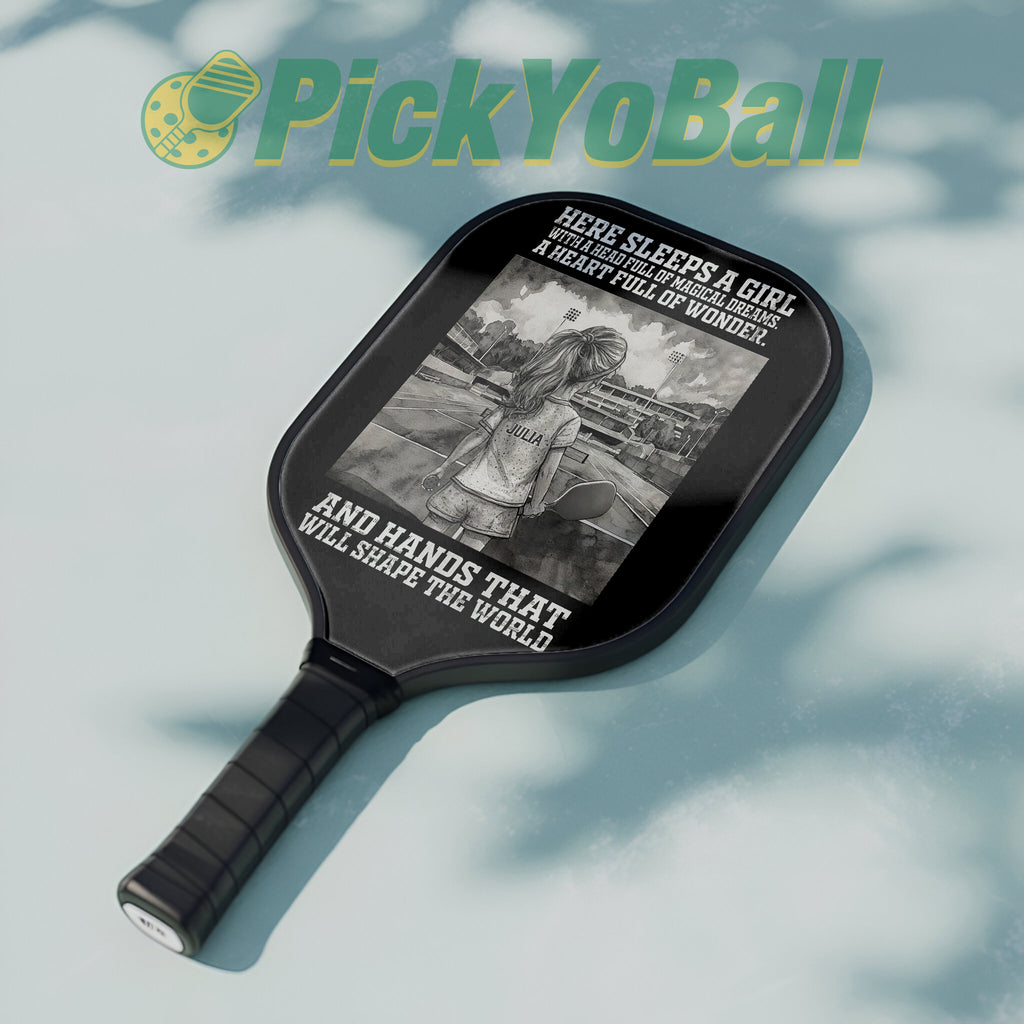 Personalized "A Girl with Hands that Will Shape The World" Junior Pickleball Paddle
