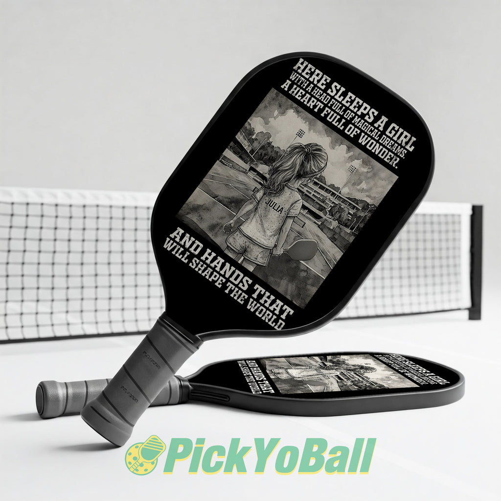Personalized "A Girl with Hands that Will Shape The World" Junior Pickleball Paddle