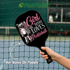 Personalized "Just A Girl Who Loves Pickleball" Paddle with Custom Name, Pickleball Gift For Daughter