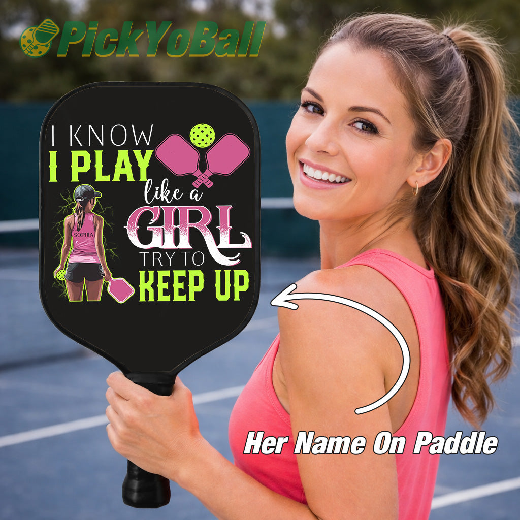 Personalized "Keep Up With My Play" Paddle with Custom Name
