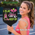 Personalized "Keep Up With My Play" Paddle with Custom Name