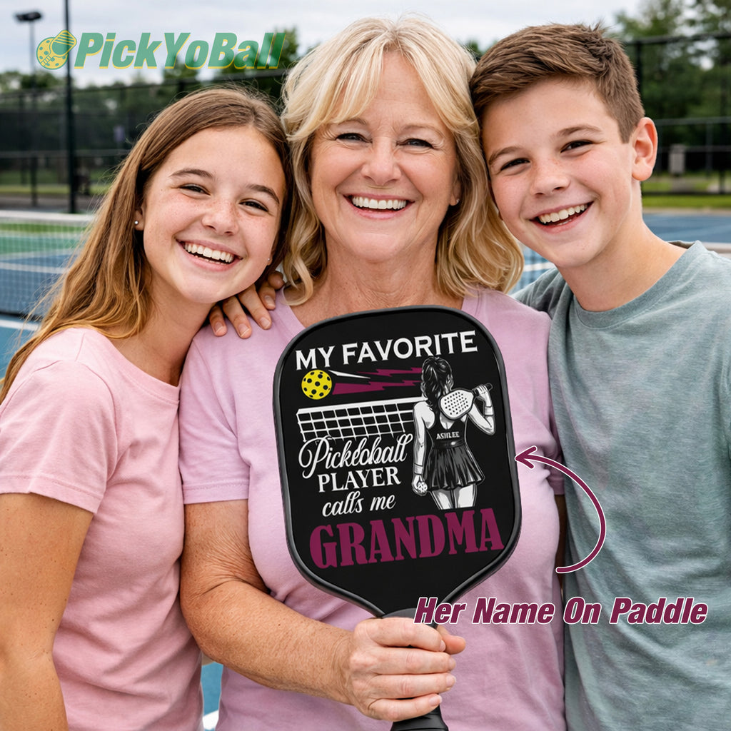 Personalized "My Favorite Player Calls Me Grandma" Pickleball Paddle, Gift For Grandma