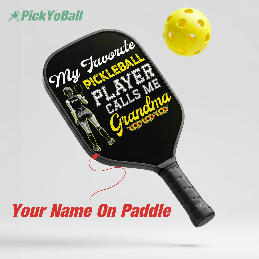 Personalized "My Favorite Player Calls Me Grandma" Pickleball Paddle