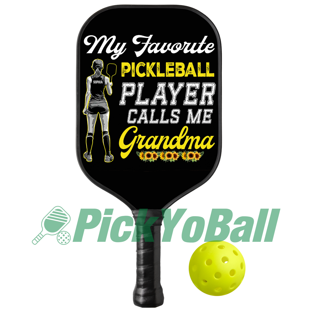 Personalized "My Favorite Player Calls Me Grandma" Pickleball Paddle