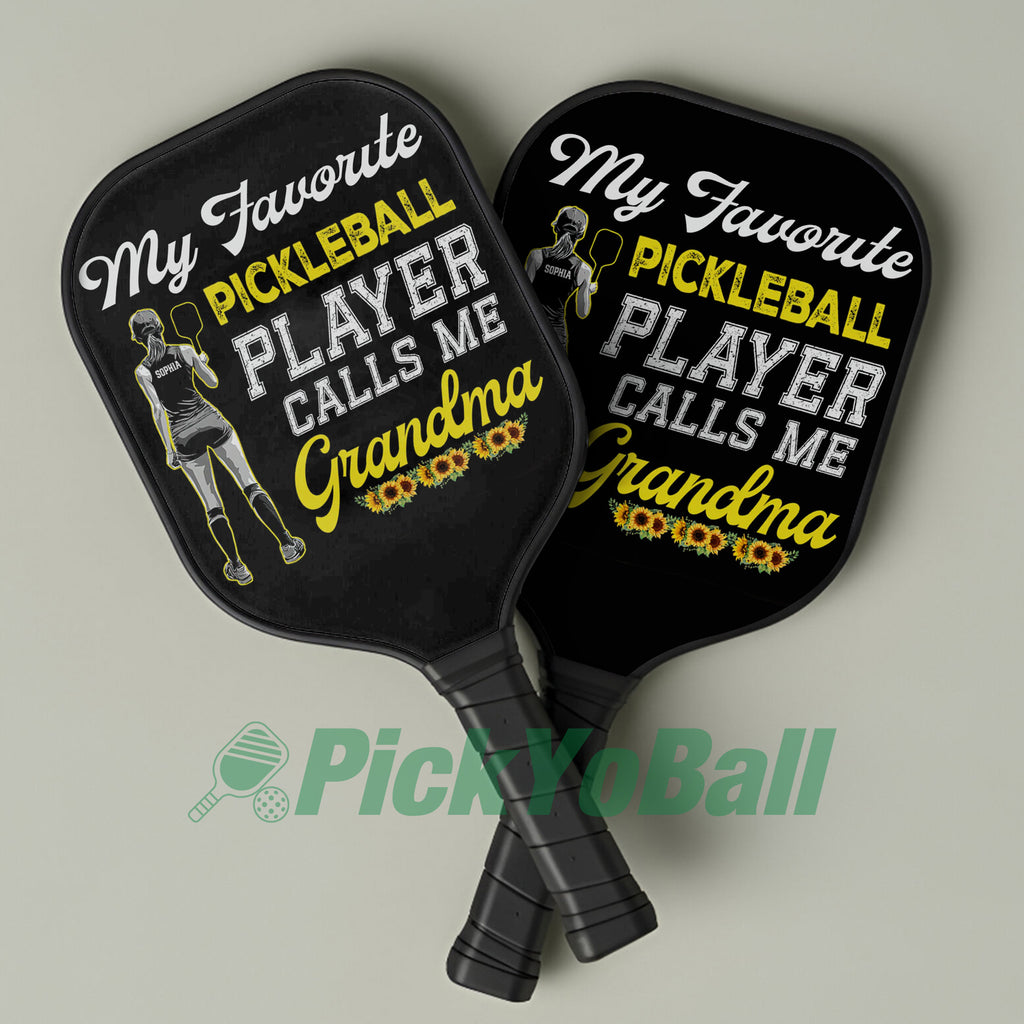 Personalized "My Favorite Player Calls Me Grandma" Pickleball Paddle