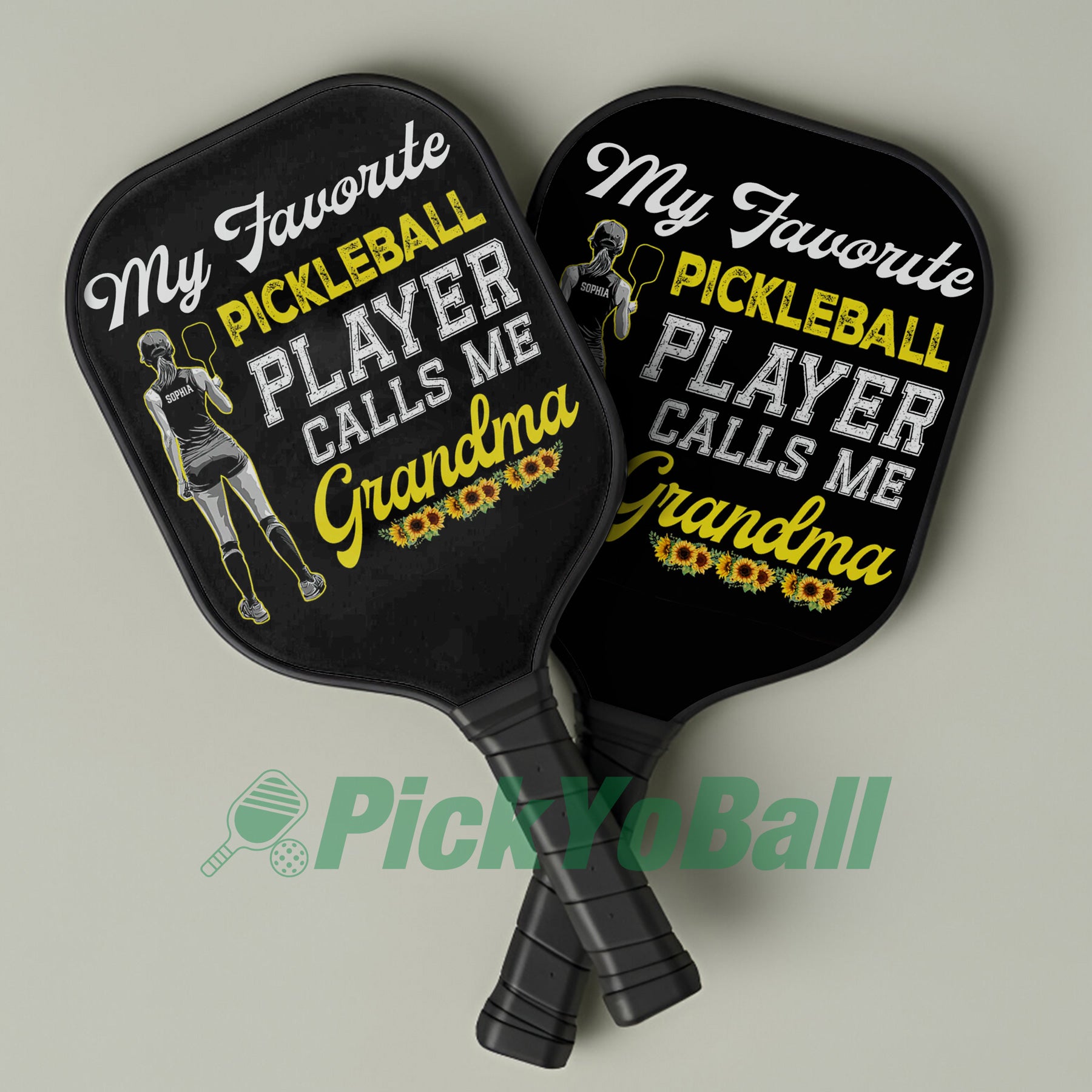 Personalized "My Favorite Player Calls Me Grandma" Pickleball Paddle