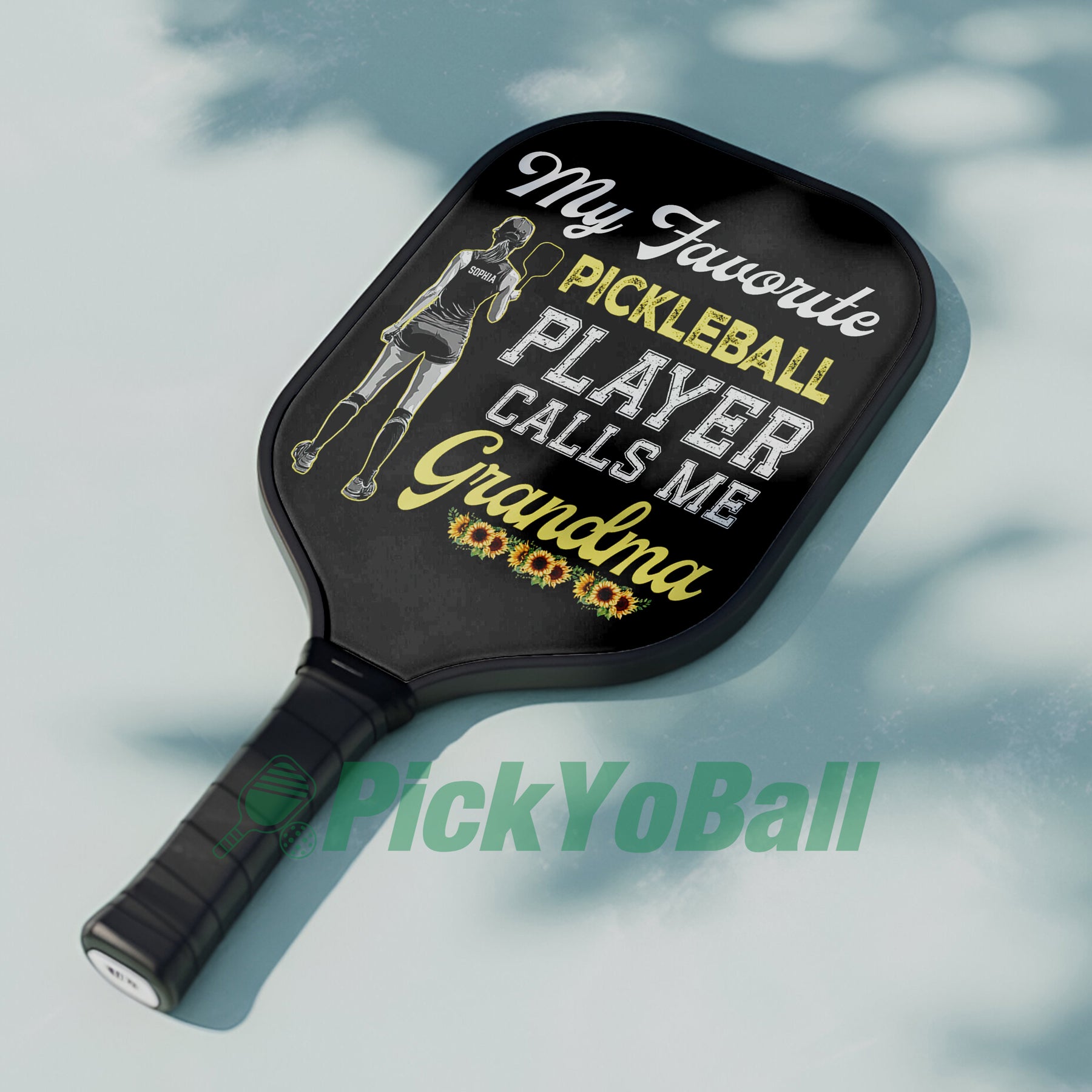 Personalized "My Favorite Player Calls Me Grandma" Pickleball Paddle