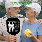 Personalized "Pickleball Couple Players Holding Hands" Pickleball Paddle For Lovers, Partners